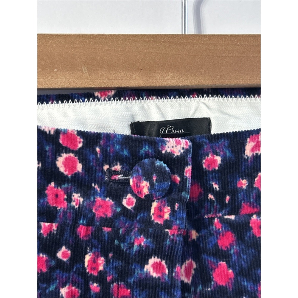 J. CREW Kickout Cord Corduroy Pant Dotted Floral EUC Sz 6